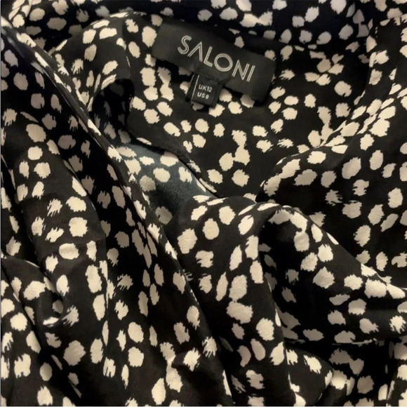 SALONI off the shoulder silk top Sz 8 - Picture 6 of 8